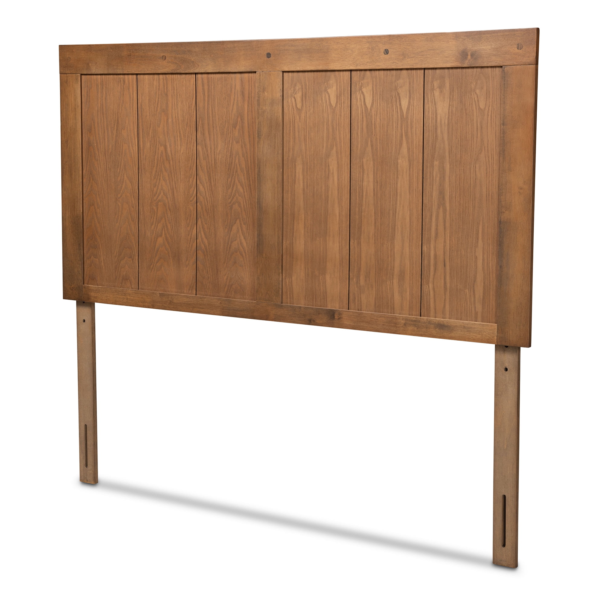 Baxton Studio Patwin Contemporary/Modern Slat Back Support Engineered Wood Headboard, King, Ash Walnut