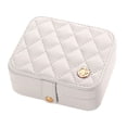 thumbnail image 4 of Joyero portátil y resistente, mini joyero, accesorio de viaje para mujer Blanco, 4 of 9