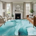 thumbnail image 3 of Turquoise Marble Area Rug 5x8 FT, Non Slip Bedroom Throw Carpet, Modern Abstract Art Texture Watercolor Washable Soft Floor Carpet Non-Shedding Rug for Living Room Nursery Dorm Office, 3 of 9