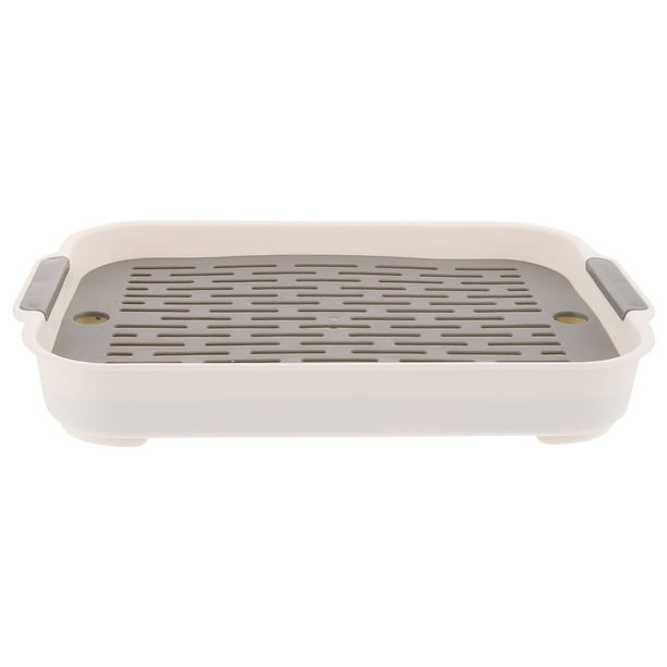 EeaseMX Caja de arena de tumbas de indias conejito plástico para orinal pequeño babandero de baño de entrenamiento de conejito de entrenamiento