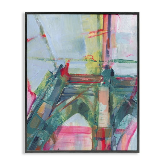 Stupell Industries Looming Bridge Arches Buildings & Architecture Painting Black Framed Art Print Wall Art, 11 x 14