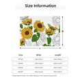 thumbnail image 5 of Honeii Plump Sunflower And Sketch print throw blanket, crafted from cozy cotton flannel, offers versatile home decor as a bedding suitable for all seasons.-60"x50", 5 of 6