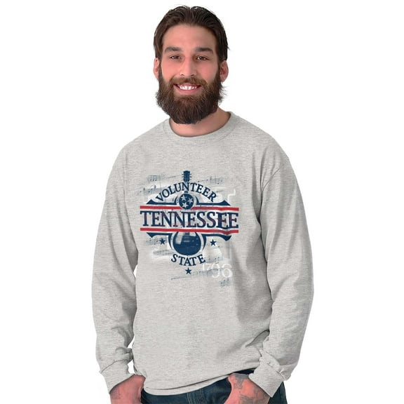 Tennessee TN Volunteer State Guitar Long Sleeve TShirt Men Women Brisco Brands S