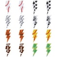 thumbnail image 1 of 16 parches deportivos termoadhesivos, 8 estilos diferentes, con diseño de rayo. Parches deportivos para coser, ideales para fútbol, ​​rugby y otros deportes. Apliques bordados de rayos., 1 of 7
