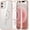 Clear Pink, variant on Magnetic for iPhone 12 Case,iPhone 12 Pro case, [Compatible with MagSafe][Clear Hard Back with Soft TPU Bumper][12FT Military Grade Drop Protection] Shockproof Phone Case,Clear Sapphire Blue