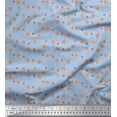 thumbnail image 1 of Soimoi Japan Crepe Satin Fabric Leaves & Pumpkin Halloween Decor Fabric Printed Yard 42 Inch Wide, 1 of 1