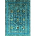 thumbnail image 1 of Ahgly Company Indoor Rectangle Oriental Turquoise Blue Industrial Area Rugs, 8' x 10', 1 of 4
