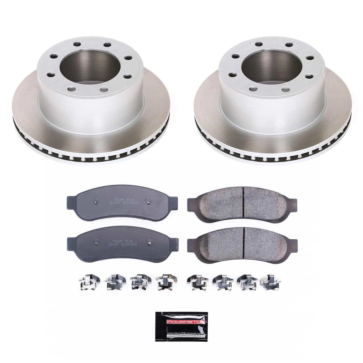 PowerStop Rear Semi-Coated Rotor and Low-Dust Ceramic Brake Pad Kit SC1798
