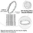 thumbnail image 5 of Silvora Vintage Sterling Silver Rings for Women Stackable Twisted Rope Engagement Wedding Bands Jewelry Gifts, Size 11, 5 of 9