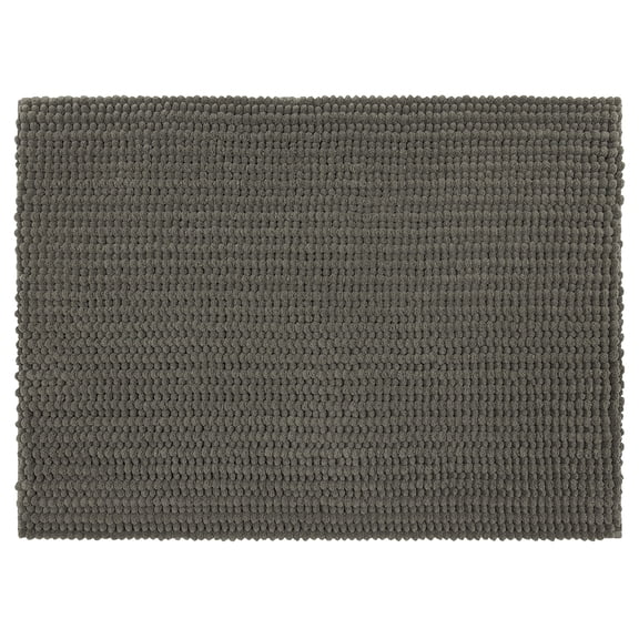 Mohawk Home Homespun Plush Fade/Stain Resistant Non-Slip Machine Washable Bath Rug, Cool Grey, 2' 3" x 3' 9"