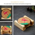 thumbnail image 5 of Eease Bamboo Coaster Holder for Desk or Table, 5 of 6