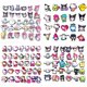 thumbnail image 2 of Juego de 4 dijes de dibujos animados para zapatos, accesorios de sandalias Jibz de PVC, rosa, Sanrio Kuromi y Hello Kitty, 2 of 4