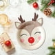 thumbnail image 1 of Juego de Platos Desechables de Papel Navideños | 30 Piezas Multicolores con Forma de Reno de Papá Noel | Vajilla Navideña Resistente y Apta para Alimentos | Vajilla Festiva para Reuniones Navideñas y, 1 of 6