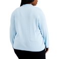 thumbnail image 2 of Calvin Klein Plus Size Collared Cardigan Cool 0X, 2 of 2