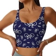 thumbnail image 2 of Uemuo Bicycle1 Pattern Women's Sports Bra - High Impact Support, Breathable, and Comfortable Athletic Bra for Running, Yoga, and Workouts, 2 of 9
