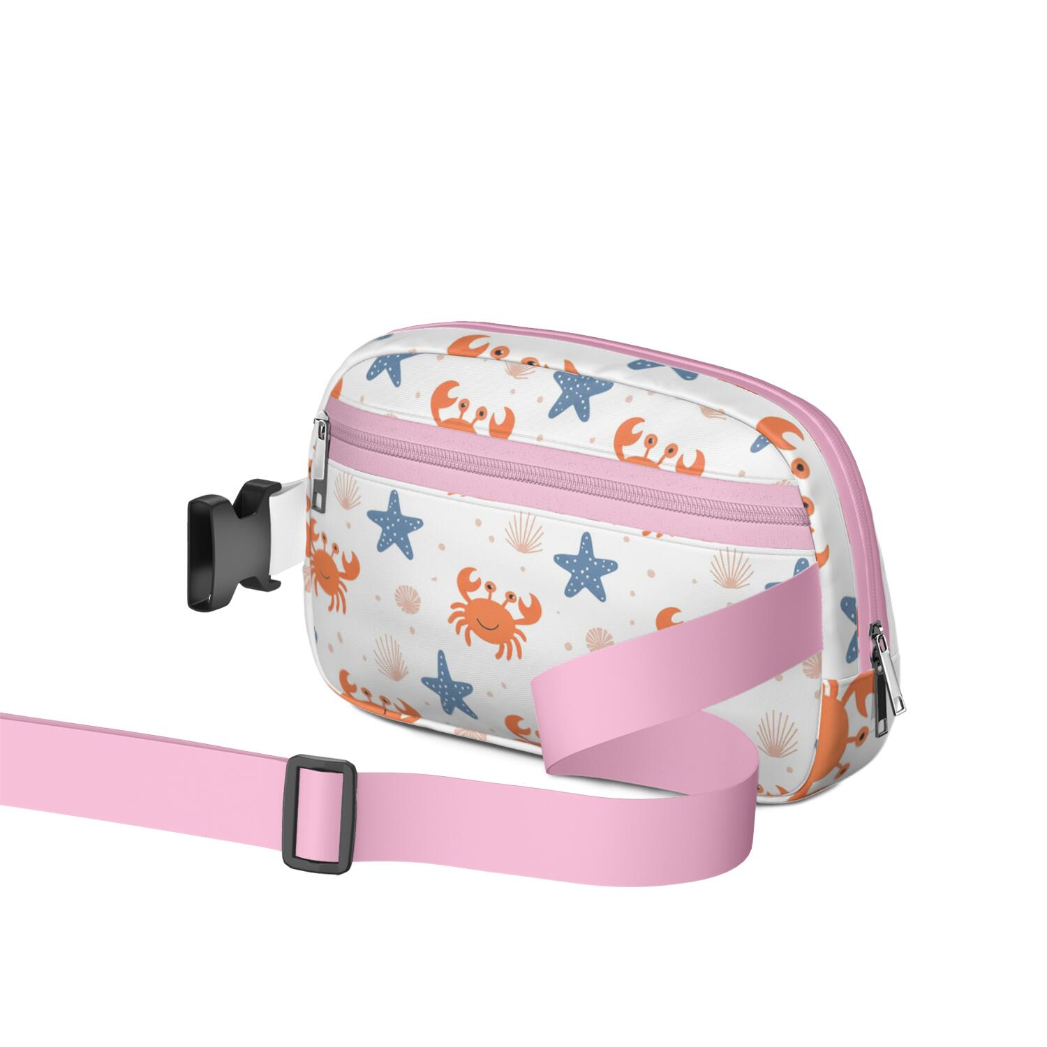 Belt Bag Cute Crossbody Bags for Commuters Stylish Waist Packs Running Workout Hiking Travel Fanny Pack Marine Adorable Crab