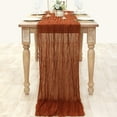 thumbnail image 3 of Ksopiavobs Cheesecloth Table Runner 10ft Gauze Boho Rustic Terracotta Cheese Cloth Table Runner for Wedding Bridal Shower Fall Thanksgiving Christmas Decoration, 3 of 5