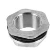 thumbnail image 2 of FRCOLOR Threaded Connector 1Pc 304 Stainless Steel Threaded Water Tank Connector Bulkhead Fitting,1.97"X1.97"X1.18", 2 of 5