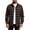 Brown 2, variant on Mens Long Sleeve Plaid Button Down Shirts- Turn Down Collar Casual Midweight Layering Flannel Jacket Shirt Green Size XL