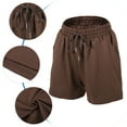 thumbnail image 3 of Unique Bargains Women's Flowy Running Shorts High Waisted Coffee Color Size S, 3 of 7