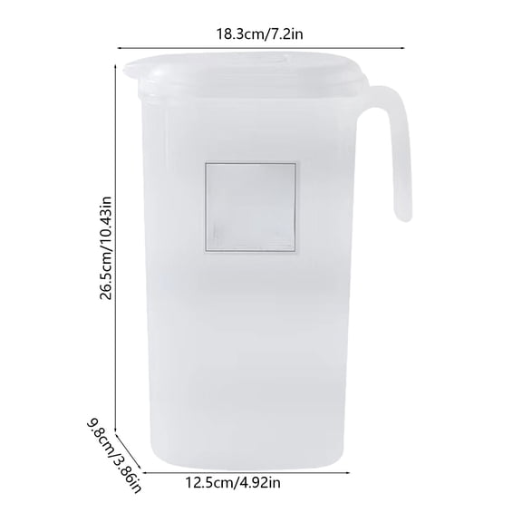 1800/2500ml Large Capacity Cold Lightweight Water Kettle, Food Grade ABS Refrigerator Pitcher, Heat Resistant Teapot for Home Summer Daily Use Drinks