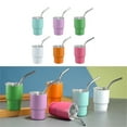 thumbnail image 3 of Tmboryuu Mini Tumbler Stainless Steel Travel Mug Portable Car Cup With Lid And Straw Small Water Bottle Coffee Cup Drinkware, 3 of 19