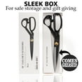 thumbnail image 3 of JubileeYarn Professional Fabric Scissors - Heavy Duty Carbon Steel - Multi Purpose Shears for Sewing Leather Tailor Dressmaking Craft - 10" Black - 1 Pair, 3 of 6