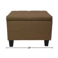 thumbnail image 4 of Magshion Rectangular Storage Ottoman Bench Tufted Footrest Lift Top Pouffe Ottoman, Coffee Table, Seat, Foot Rest, and more 24'', Linen Coffee, 4 of 7