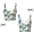 thumbnail image 6 of Uemuo Vintage Blue Flowers Pattern Women's Sports Bra - High Impact Support, Breathable, and Comfortable Athletic Bra for Running, Yoga, and Workouts, 6 of 9