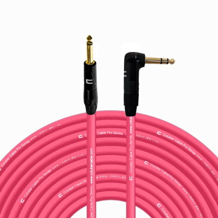 Coluber Cable - 1/4" TS Male to Right Angle 1/4" TRS - Pro 3-Pin Connector