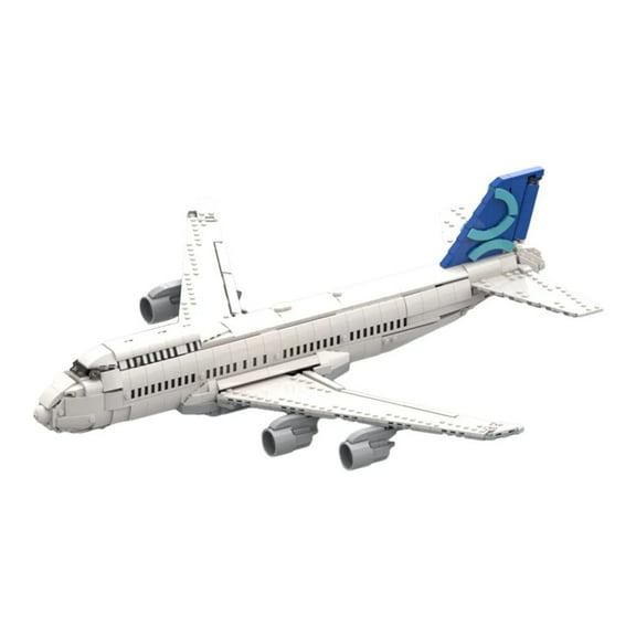 MOC-160693 747 Jumbo Jet Civilian Aircraft Model Building Blocks Set Airplane Assembly Bricks Gift Toys