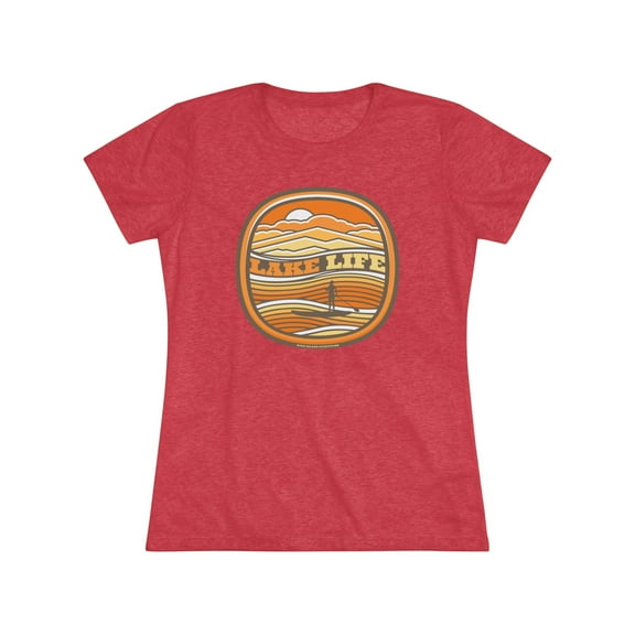 Women's "Lake Life Scene" Triblend Tee by Bird Island Outfitters
