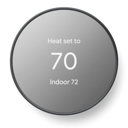 Google Nest Thermostat - Smart Thermostat for Home - Programmable Wifi Thermostat - Charcoal
