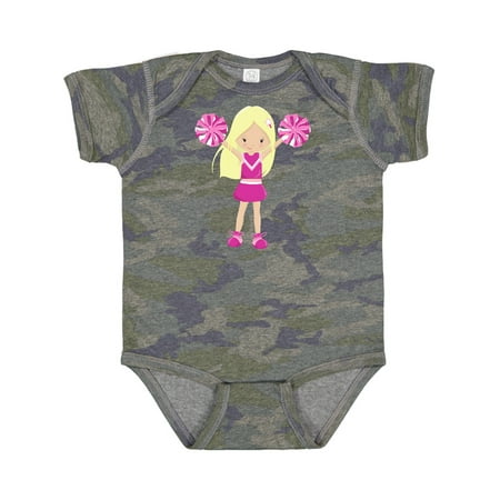 

Inktastic Cheerleaders Cute Girl Blonde Hair Cheerleading Gift Baby Girl Bodysuit
