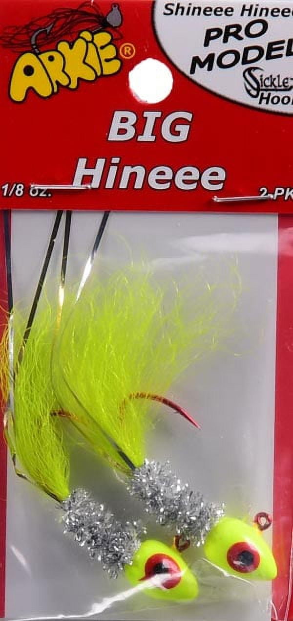 (2 pack) Arkie Lures Pro Model Shineee Hineee Jig, Size 1/8 oz., Color Chartreuse