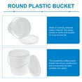 thumbnail image 3 of Milisten Portable Plastic Bucket White Plastic Bucket Plastic Water Bucket 3 Gallon Bucket, 3 of 5