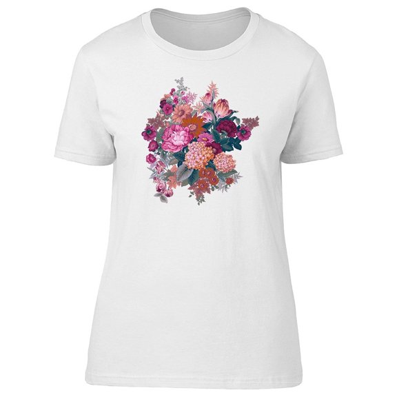 Cute Grunge Summer Flowers Tee Women's -Image by Shutterstock
