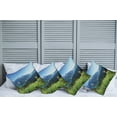 thumbnail image 6 of Ambesonne Mountain Throw Pillow Cover 4 Pack, Diablo Lake Dandelions, 18", Sky Blue and Green, 6 of 6