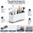 thumbnail image 3 of Bathroom Counter Organizer, Toothbrush Holder with Multi Compartments, Makeup Brush & Toothpaste Storage Caddy for Bathroom Vanity, Desk and Dorm, 3 of 5