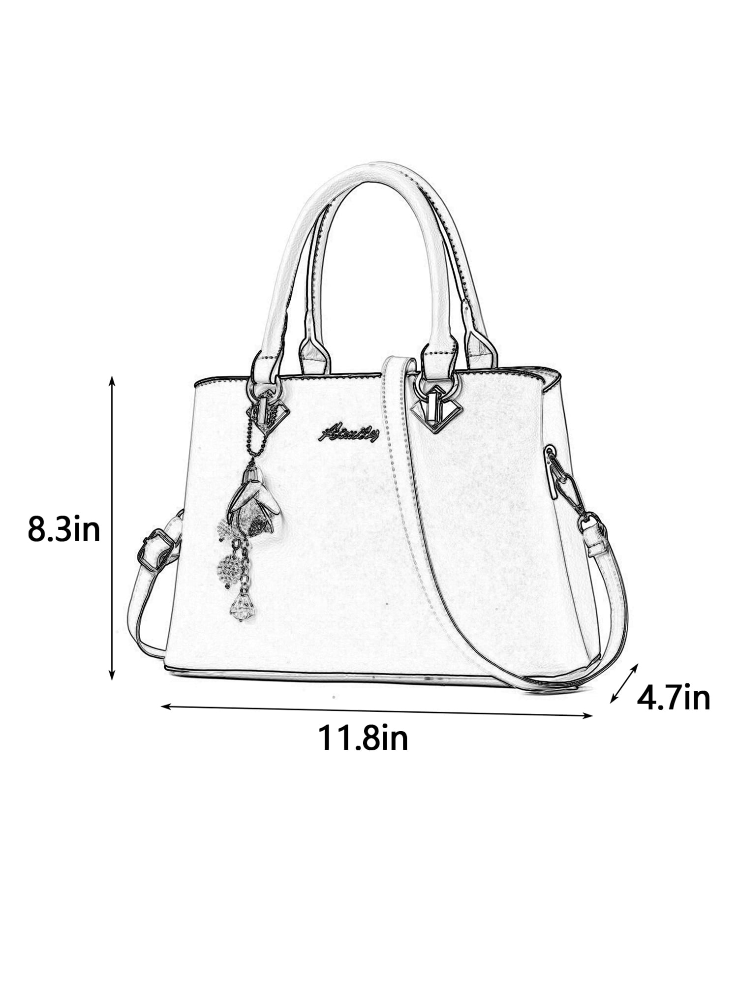 Large Capacity Women Wings Tote Bags Simple Handbag Fashion Style Hobo  Leather Shoulder Bag Solid Black White with Tag Big Purse