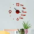 thumbnail image 4 of DIY Wall Clock 3D Mirror Surface Sticker Home Office Decor Clock, 4 of 8