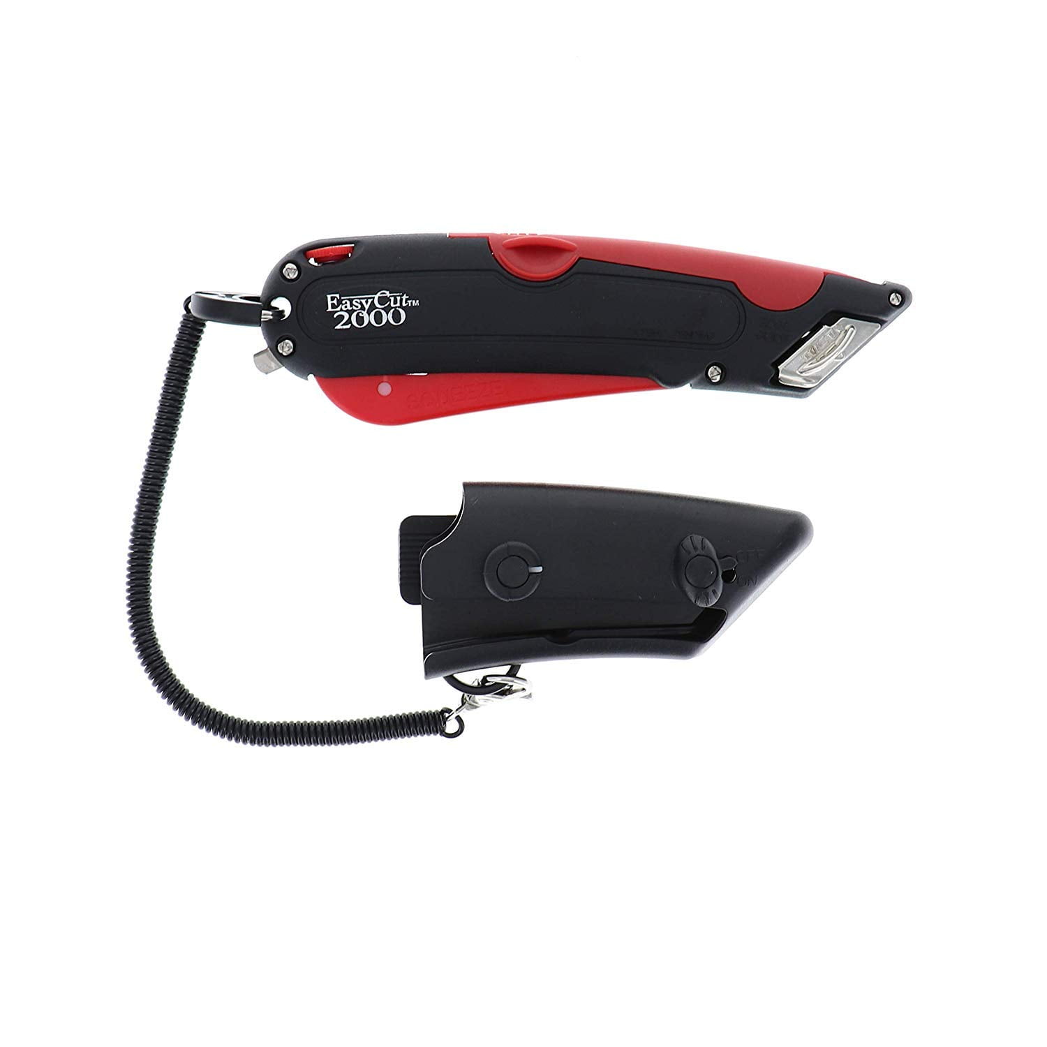 EasyCut 2000 Safe Retractable Box Cutting Utility Knife, Red, 09638