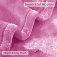 thumbnail image 5 of Howarmer Pink Fuzzy Bed Blanket, King Size Soft Flannel Fleece Bed Throw Blankets, 90 x 108 Inch, 5 of 6