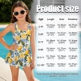 thumbnail image 5 of DISNIMO Lemon Flower Print Girls One Piece Swimsuit Sleeveless U Neck Swim Dress Soft Stretch Bathing Suit Hawaiian Summer Swimwear, 5 of 8