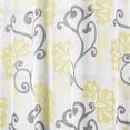 thumbnail image 2 of 3 Piece Sheer Window Curtain Set: Yellow Floral Vine Deisgn, 2 Tiers, 1 Valance, 2 of 2