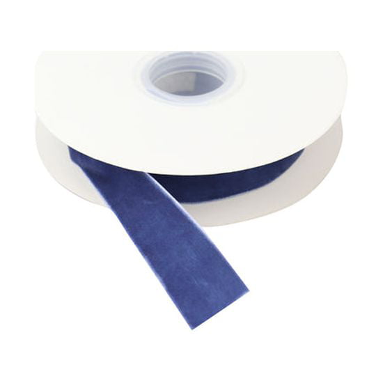 XMRIBBON Navy Blue Velvet Ribbon Single Sided,1 Inch by 10 Yards Spool