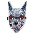 thumbnail image 3 of Déguisement d'Halloween Intégral Réaliste Effrayant Mascarade Coiffe Gris, 3 of 10