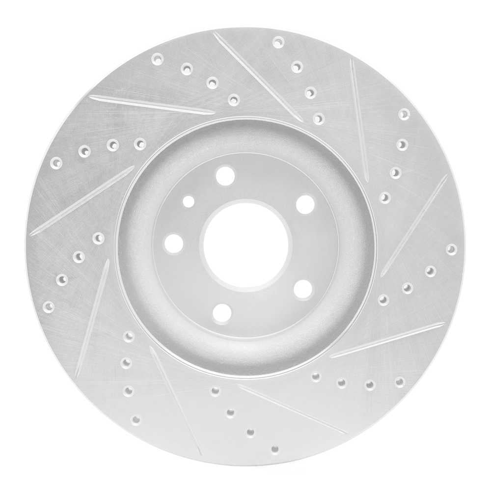 Dynamic Friction Company 631-54073L DFC Brake Rotor - Drilled And Slotted - Silver