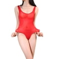 thumbnail image 4 of Traje de baño sexy de una pieza con escote en U profundo y alto con forro de seda y calcetines de seda de alta elasticidad, 4 of 6