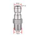 thumbnail image 5 of 2X Pressure Washer Snow Foam Quick Plug Connector 1/4 Inch to Spray- Wand Adapter Quick Disconnect Release,2 x Adapter Foam Nozzle Connector,silver, 5 of 5